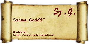 Szima Godó névjegykártya